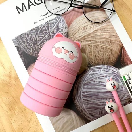 Pensilcase PinkLove cat