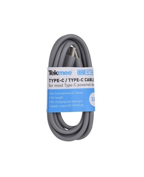 Tekmee 1m 3A type-c/type-c kabel Tekmee 1m 3A type-c/type-c kabel