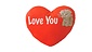 Heart pillow Love You 27x33cm