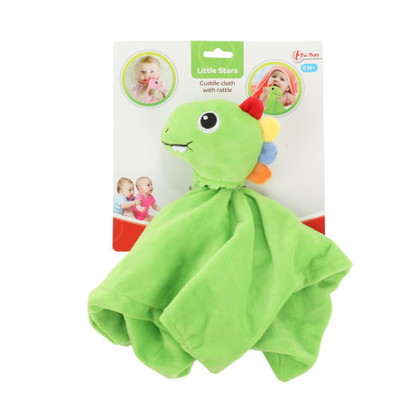 Baby cuddle cloth + rattle 'Dino'