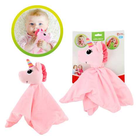 Doudou + hochet bébé 'Licorne'