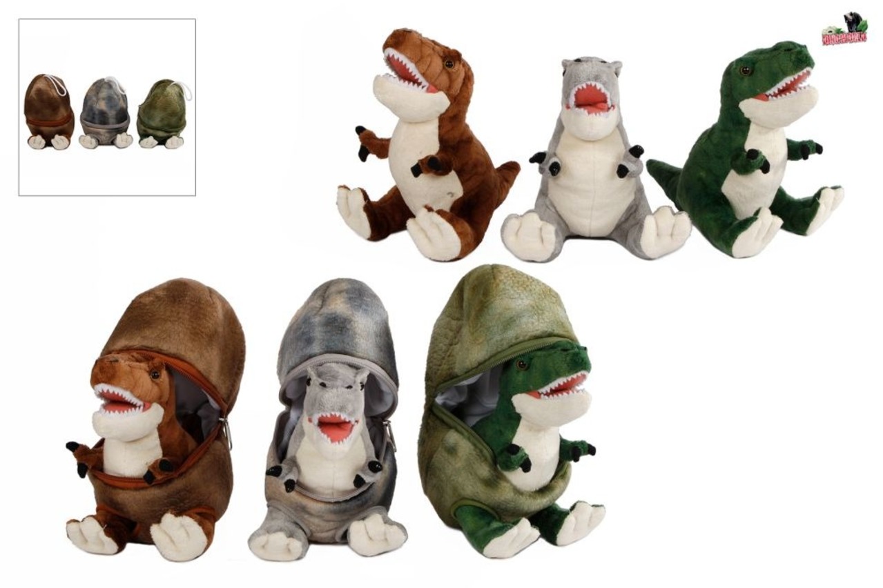 Dinosaur in egg plush 22cm per 3 assorted Dinosaur in egg plush 22cm per 3 assorted