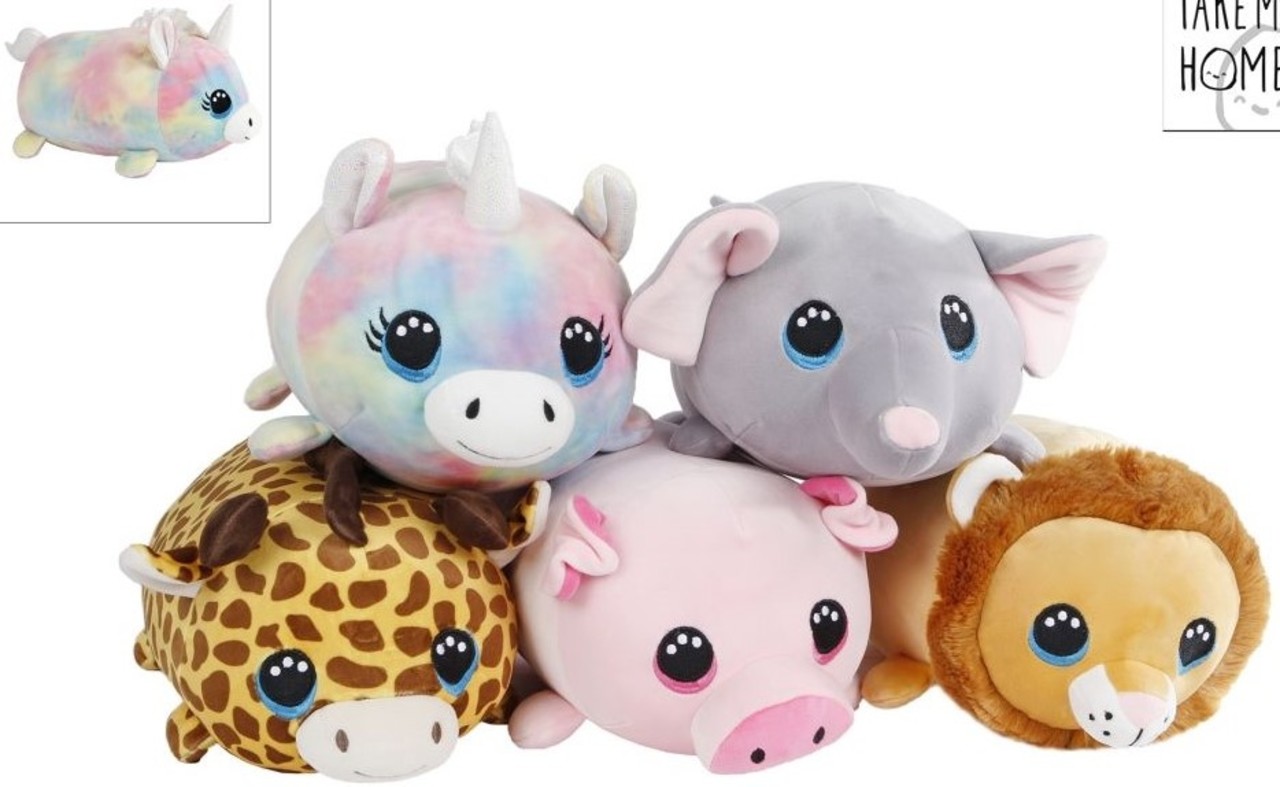 Peluche allongée Softy's 33 cm par 5 assortiment Peluche allongée Softy's 33 cm par 5 assortiment