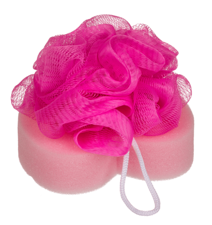 Présentoir de 12 pièces coeur éponge de bain 12 cm Présentoir de 12 pièces coeur éponge de bain 12 cm