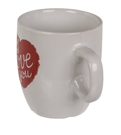 Set de 2 mugs je t'aime 7.5x6.7cm Set de 2 mugs je t'aime 7.5x6.7cm