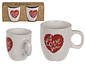 Set of 2 mugs I love you 7.5x6.7cm Set of 2 mugs I love you 7.5x6.7cm