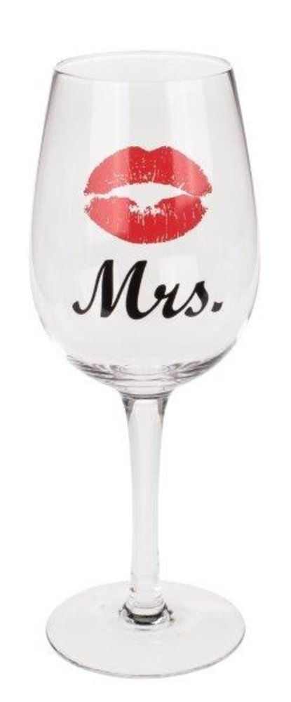 Set de 2 verres à vin Mrs & Mr