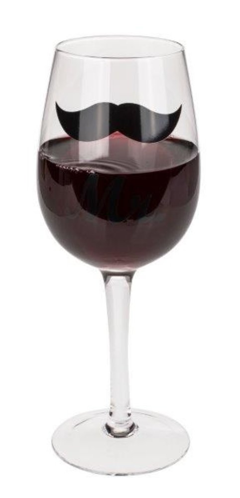 Set of 2 wine glasses Mrs & Mr