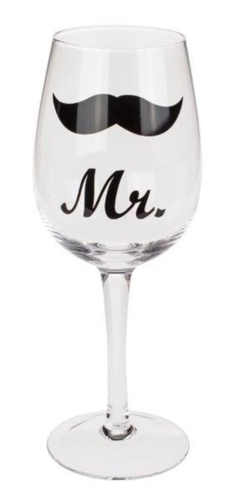 Set de 2 verres à vin Mrs & Mr