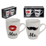 Set de 2 mugs Mrs & Mr Set de 2 mugs Mrs & Mr
