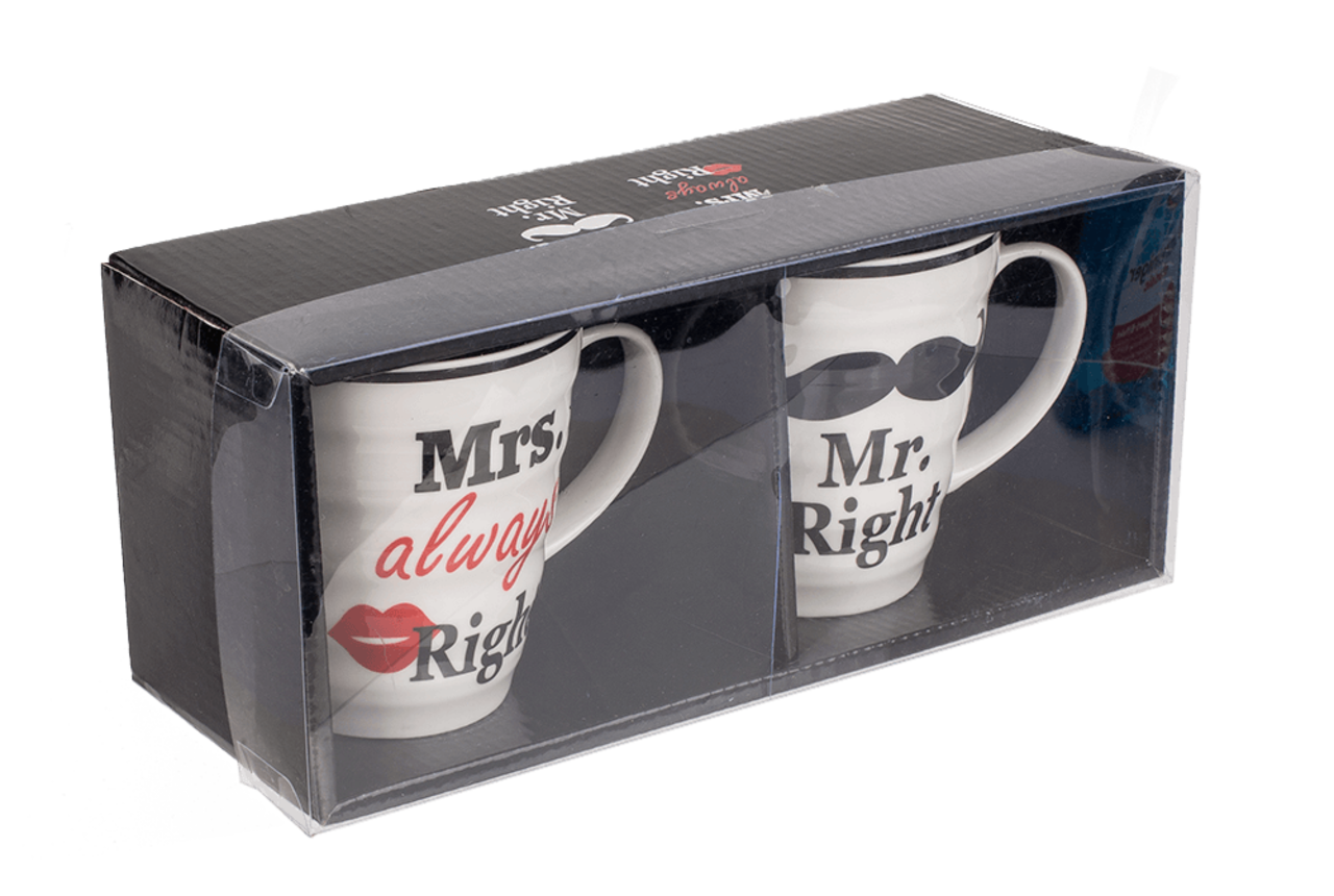 Set de 2 mugs Mrs always Right & Mr Right Set de 2 mugs Mrs always Right & Mr Right