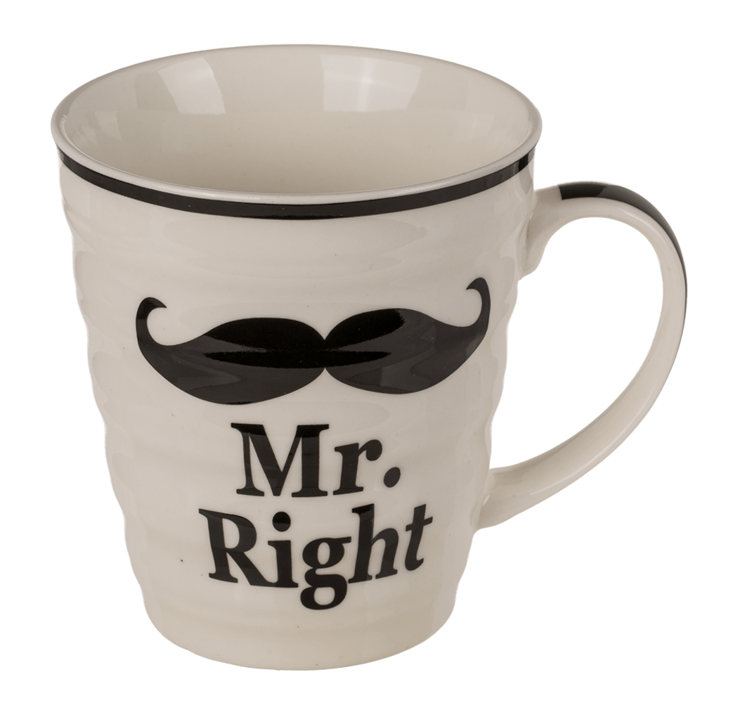 Set van 2 mokken Mrs always Right & Mr Right