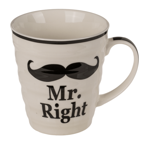 Set van 2 mokken Mrs always Right & Mr Right