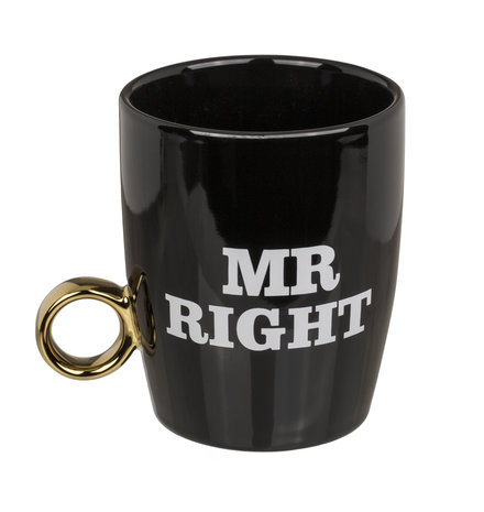 Set van 2 ringmokken Mrs alway right & Mr right