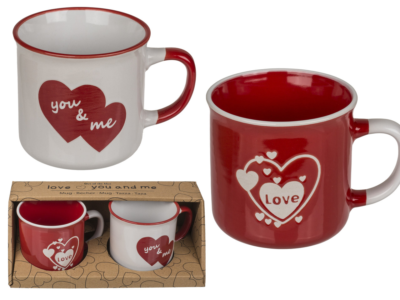 Ensemble de 2 tasses Saint-Valentin Ensemble de 2 tasses Saint-Valentin