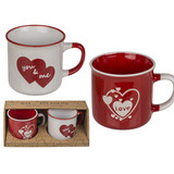 Set van 2 Valentijn mokken