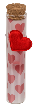 Display of 24 love message tubes 11cm