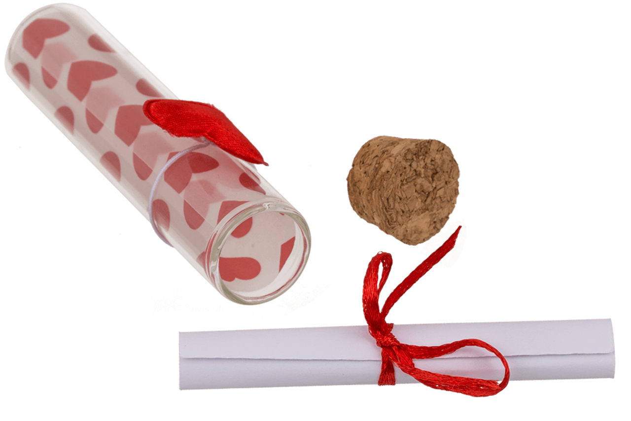 Display van 24 love message buisjes 11cm Display van 24 love message buisjes 11cm