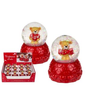 Présentoir de 12 oursons boule à paillettes 6,7x5,5cm 2 assortis Présentoir de 12 oursons boule à paillettes 6,7x5,5cm 2 assortis