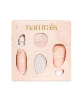 Naturals badset in mat papieren geschenkdoos