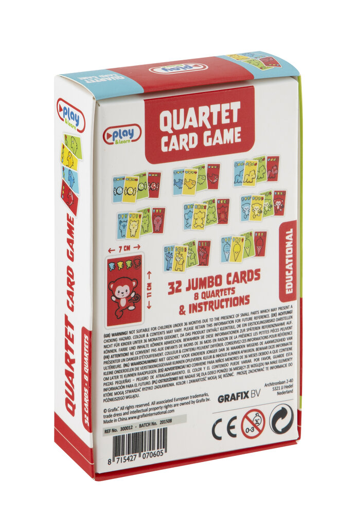 Jeu de cartes Play & Learn Quartet Jeu de cartes Play & Learn Quartet