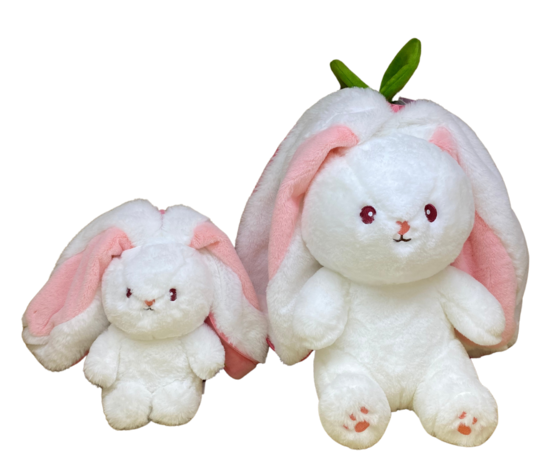 Rabbit plush with ears in zipped carrot Small 20cm Rabbit plush with ears in zipped carrot Small 20cm