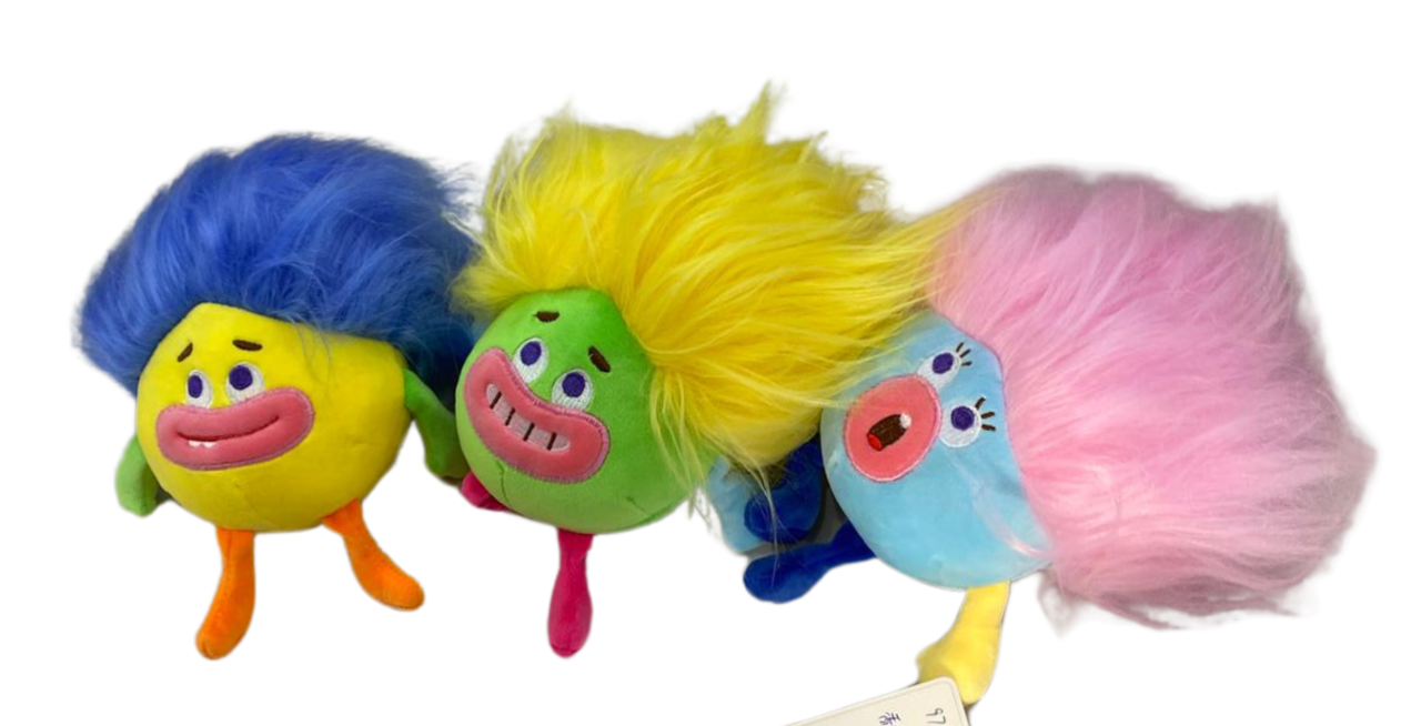 Monster with hair plush 22cm, 3 assorted