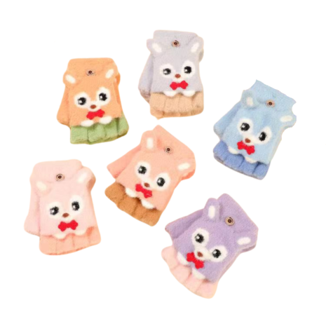 BellaBelga - Belgisch merk Gant extensible demi-doigt pour enfants - Foxy - Mélange de couleurs