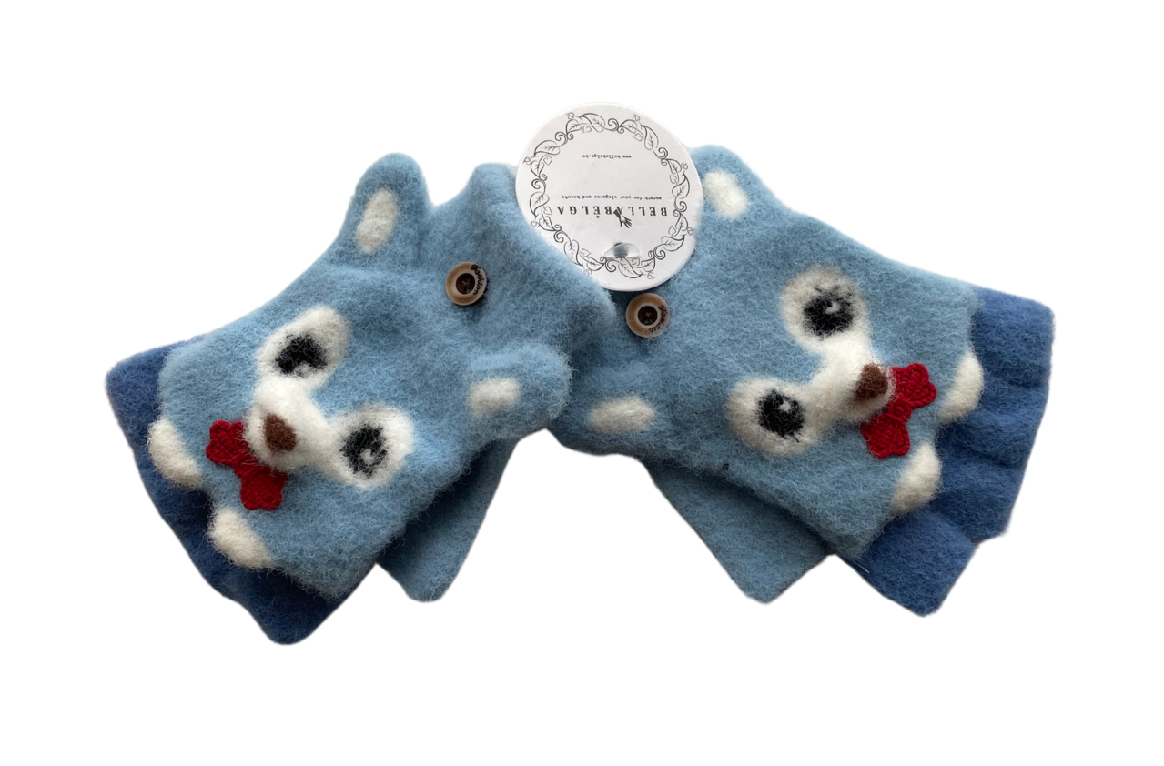 BellaBelga - Belgisch merk Gant extensible demi-doigt pour enfants - Foxy - Mélange de couleurs