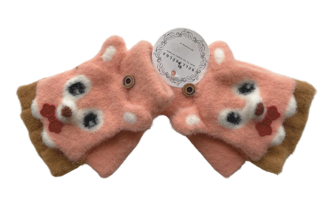 BellaBelga - Belgisch merk Kids stretch half-finger glove - Foxy - Mix colours BellaBelga - Belgisch merk Kids stretch half-finger glove - Foxy - Mix colours