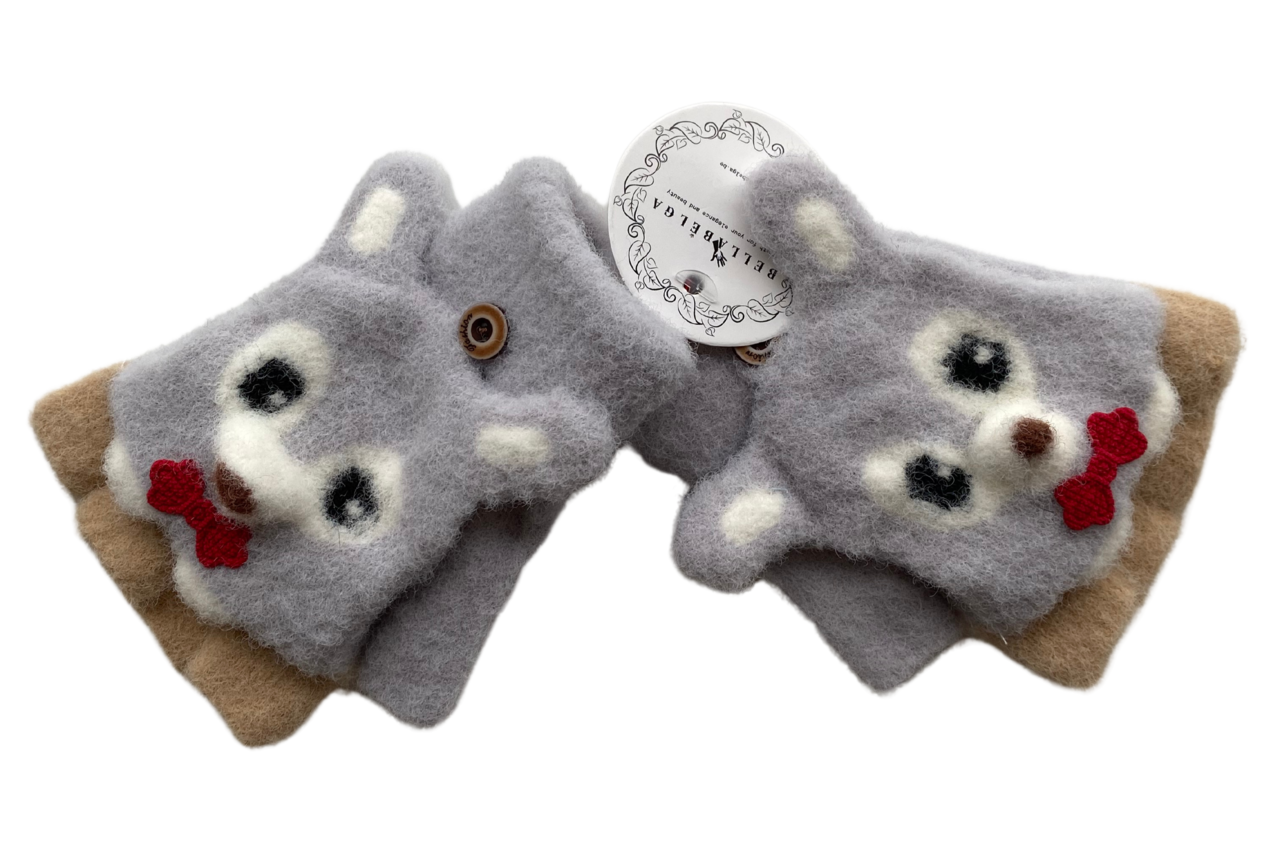 BellaBelga - Belgisch merk Gant extensible demi-doigt pour enfants - Foxy - Mélange de couleurs