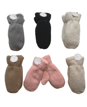 BellaBelga - Belgisch merk Moufle pour dames - Teddy - couleurs mixtes BellaBelga - Belgisch merk Moufle pour dames - Teddy - couleurs mixtes