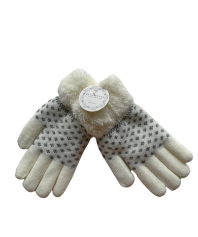 BellaBelga - Belgisch merk Gant femme - Dots Warmth (avec fourrure à l'intérieur) - mélange de couleurs BellaBelga - Belgisch merk Gant femme - Dots Warmth (avec fourrure à l'intérieur) - mélange de couleurs