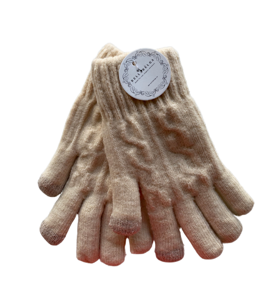 BellaBelga - Belgisch merk Unisex handschoen - Gebreid (met pelsen binnenkant)  - mix kleuren BellaBelga - Belgisch merk Unisex handschoen - Gebreid (met pelsen binnenkant)  - mix kleuren