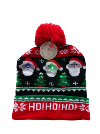 BellaBelga - Belgisch merk Bonnet de Noël avec lumières - Unisexe - mélange de couleurs BellaBelga - Belgisch merk Bonnet de Noël avec lumières - Unisexe - mélange de couleurs