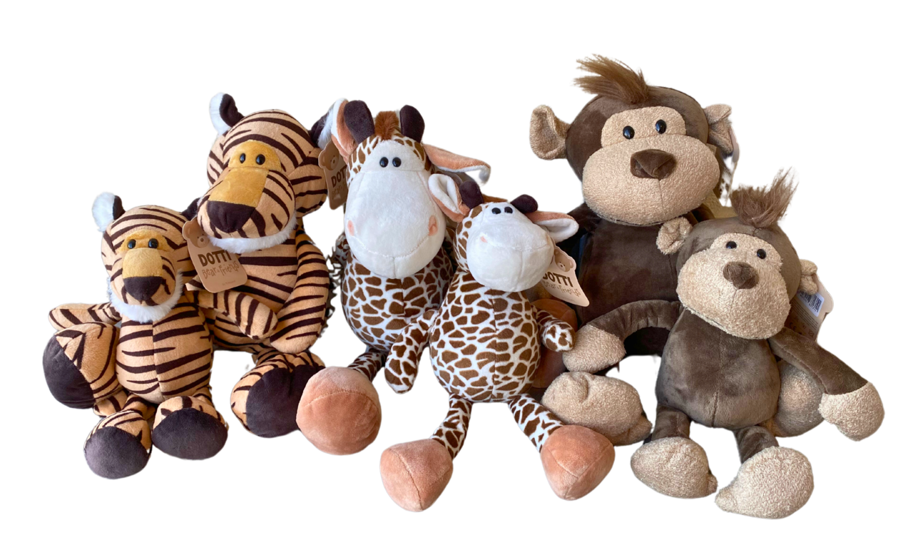 Afrique Animal en peluche Small 18cm, 3assorted Afrique Animal en peluche Small 18cm, 3assorted