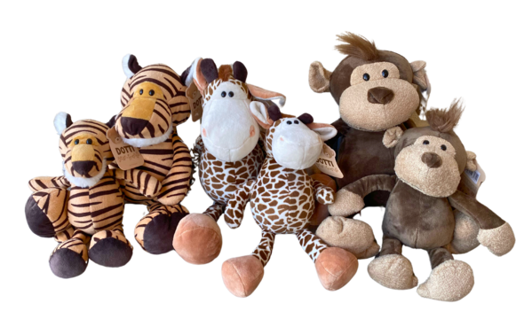 Afrika Dier pluche Medium 26cm, 3 assortie Afrika Dier pluche Medium 26cm, 3 assortie