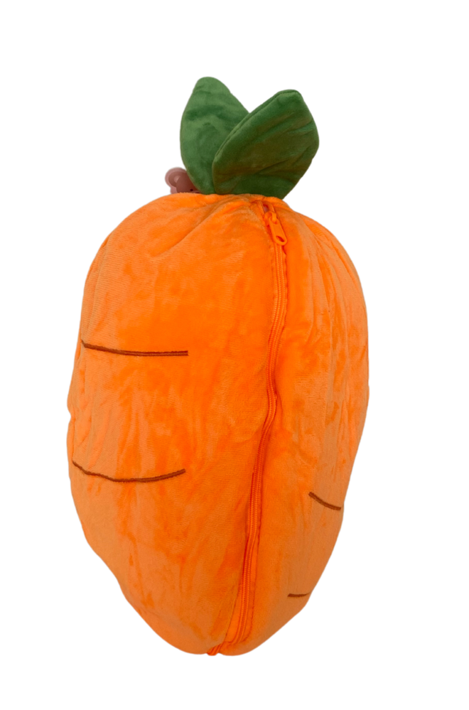 Rabbit plush with ears in zipped carrot Medium 30cm Rabbit plush with ears in zipped carrot Medium 30cm