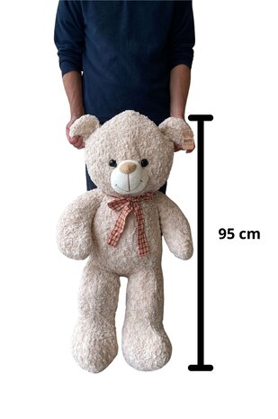 Bear plush 95 CM Light Grey L
