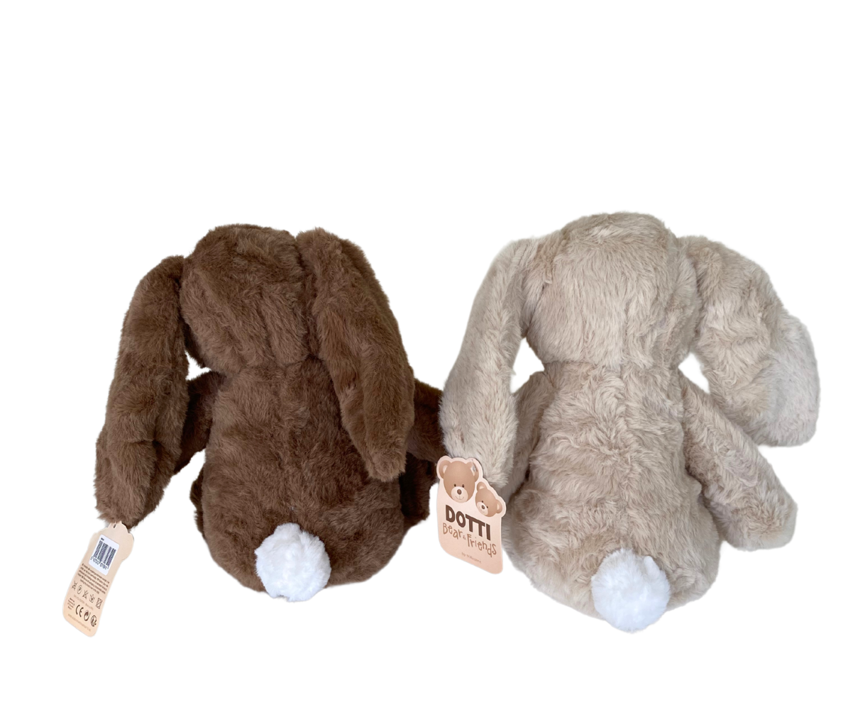 Peluche lièvre 30cm, 2 couleurs assorties Peluche lièvre 30cm, 2 couleurs assorties