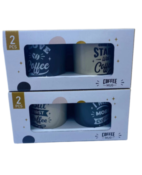 Geschenkset van 2 Coffee time mokken