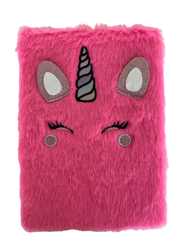 Notebook A5 Fluffy Unicorn Face - Mix 4 kleuren Notebook A5 Fluffy Unicorn Face - Mix 4 kleuren