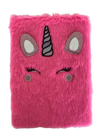 Notebook A5 Fluffy Unicorn Face - Mix 4 kleuren Notebook A5 Fluffy Unicorn Face - Mix 4 kleuren