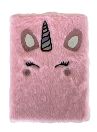 Notebook A5 Fluffy Unicorn Face - Mixed 4 colors Notebook A5 Fluffy Unicorn Face - Mixed 4 colors