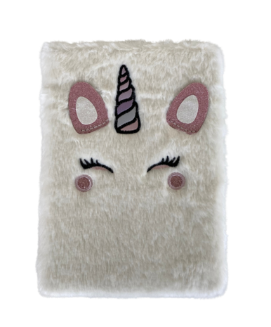 Notebook A5 Fluffy Unicorn Face - Mix 4 kleuren Notebook A5 Fluffy Unicorn Face - Mix 4 kleuren