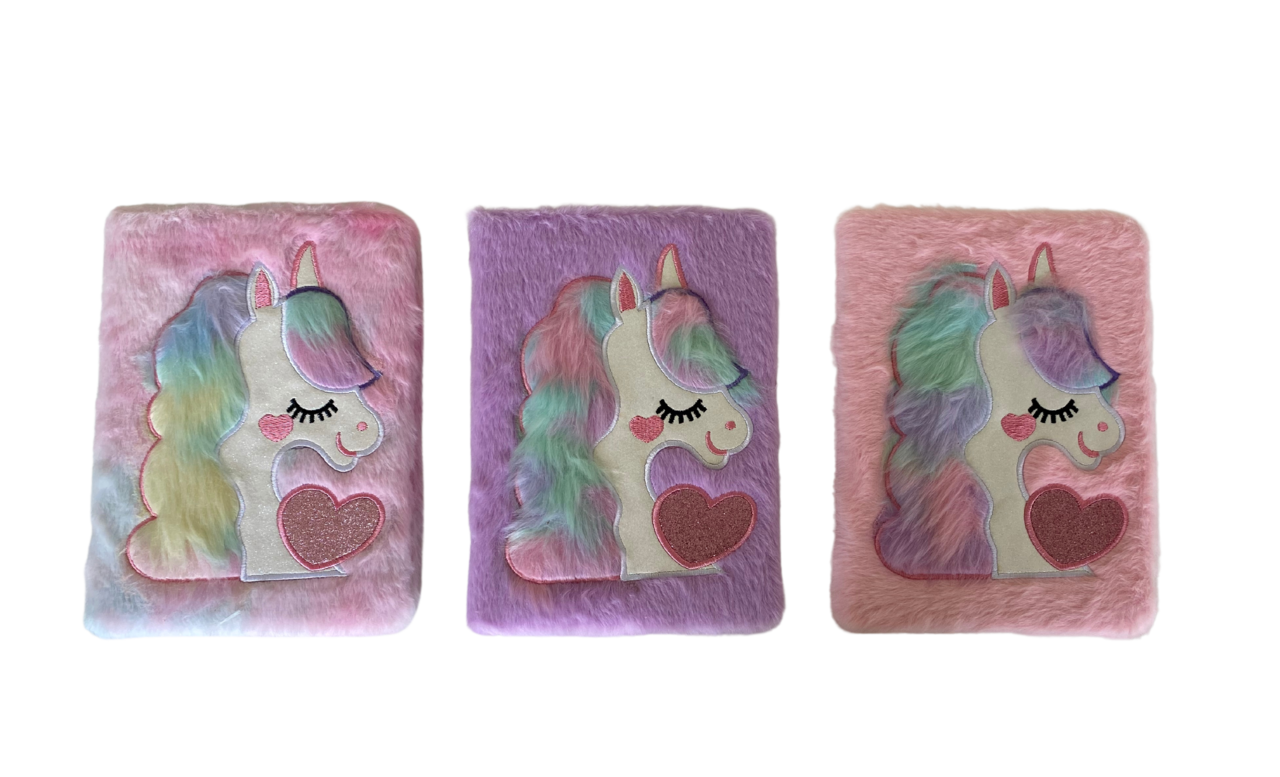 Cahier A5 Fluffy Unicorn Pastell - Mélange 3 couleurs Cahier A5 Fluffy Unicorn Pastell - Mélange 3 couleurs