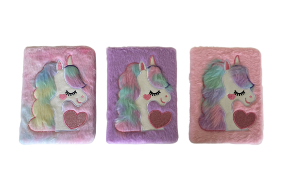 Cahier A5 Fluffy Unicorn Pastell - Mélange 3 couleurs Cahier A5 Fluffy Unicorn Pastell - Mélange 3 couleurs