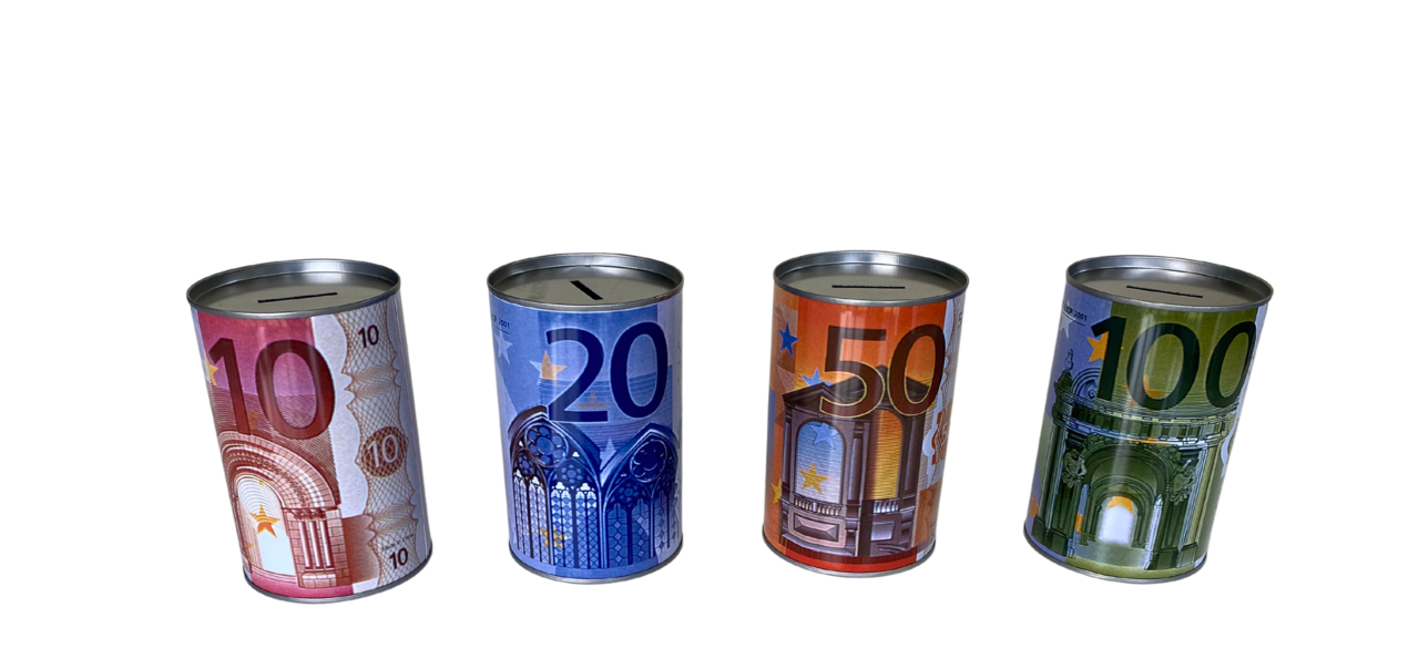 Tirelire Euros - Mélange de couleurs Tirelire Euros - Mélange de couleurs