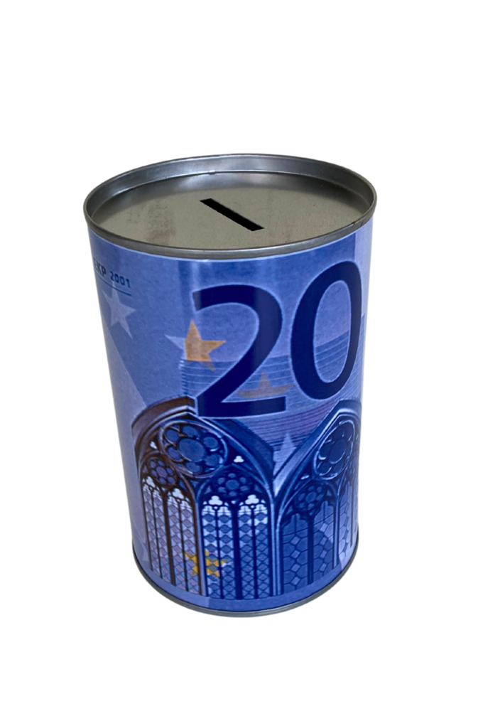 Spaarblik Euro's - Mix kleuren Spaarblik Euro's - Mix kleuren