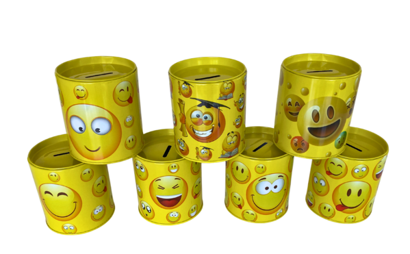 Spaarblik Smiley - Mix kleuren Spaarblik Smiley - Mix kleuren